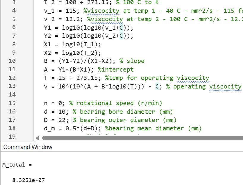 Bearing Friction Calculation